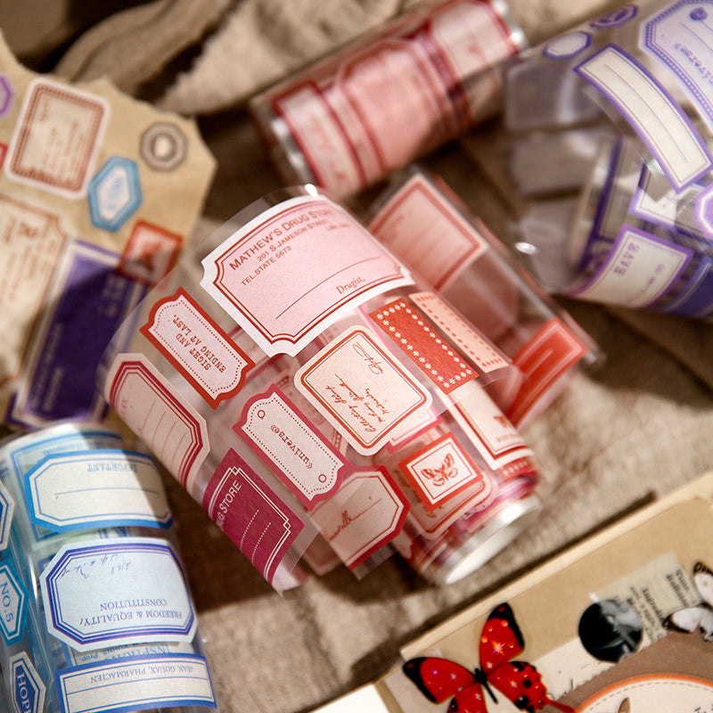 Vintage label notes series washi tape