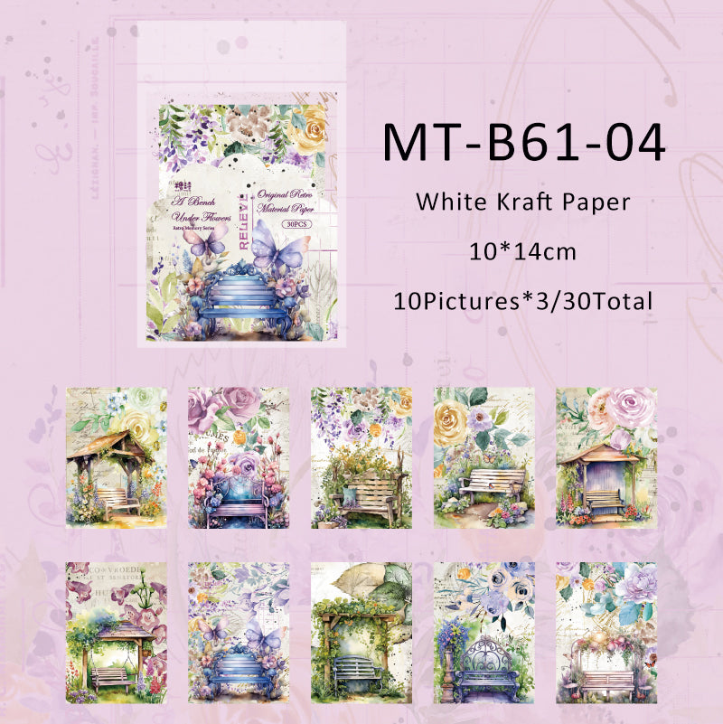 30PCS Vintage Memory Series Material paper