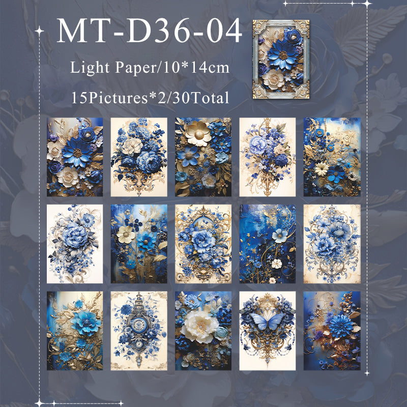 30PCS Dream of summer night series material paper