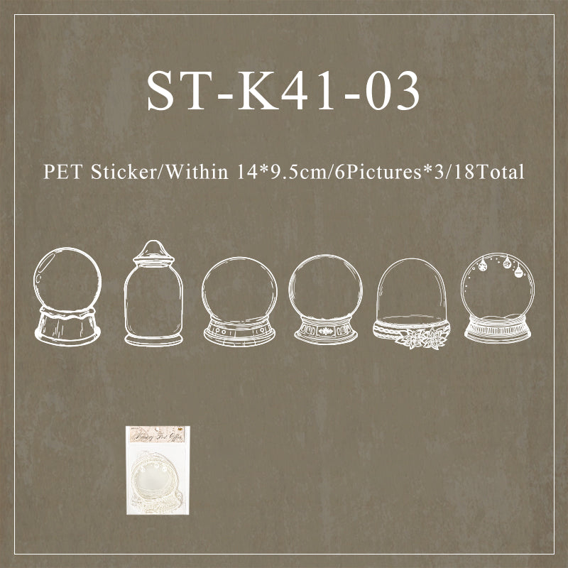 18PCS Memory Post Office Series sticker