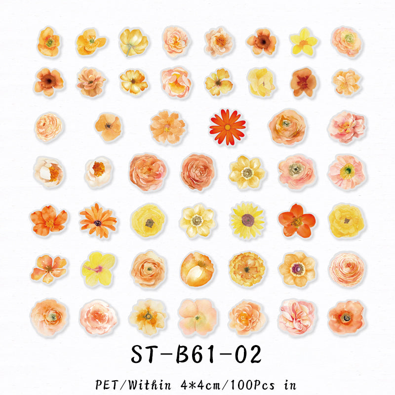 100PCS South flower series sticker