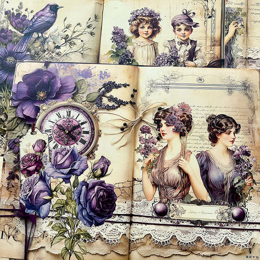 14PCS Vintage Baroque background paper