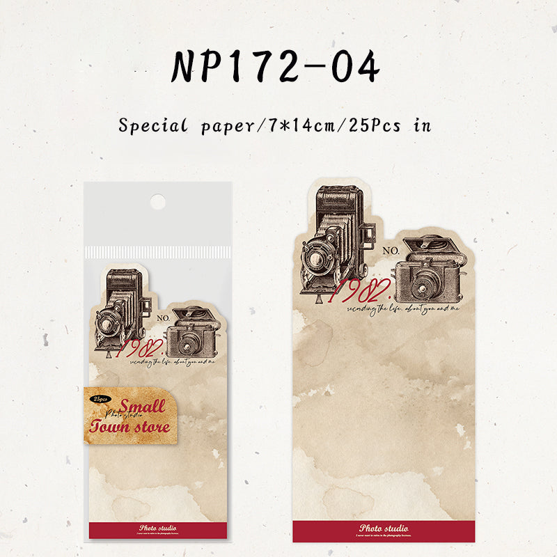 25PCS Small Town Store Series note paper