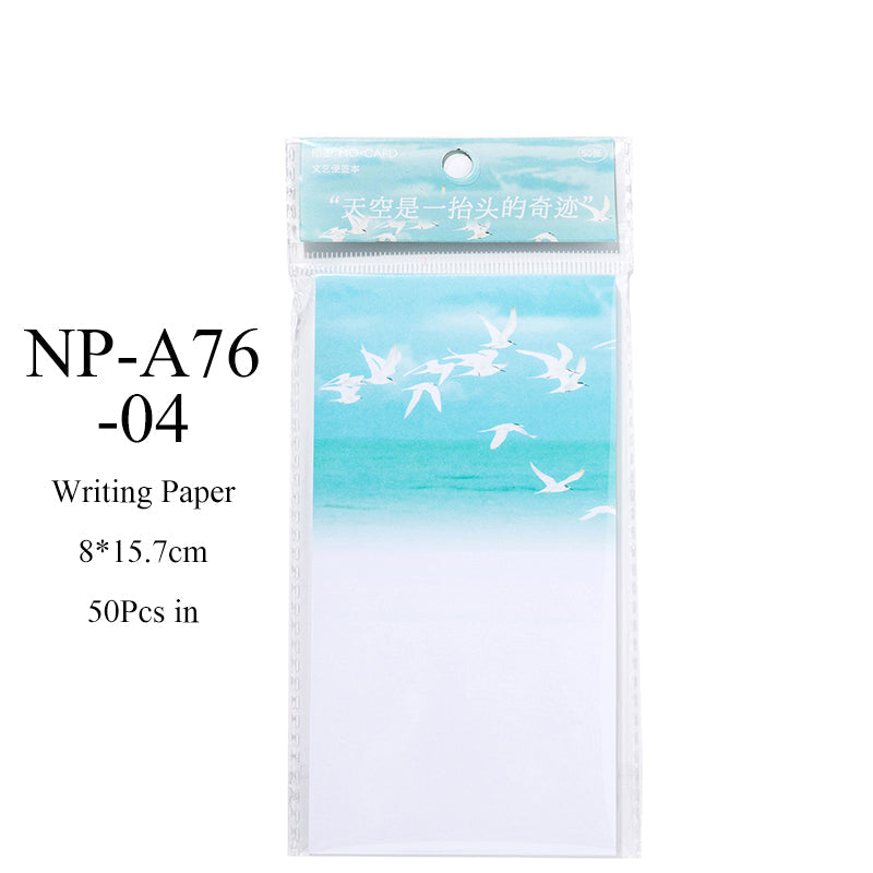 50PCS All things Free Verse series note paper