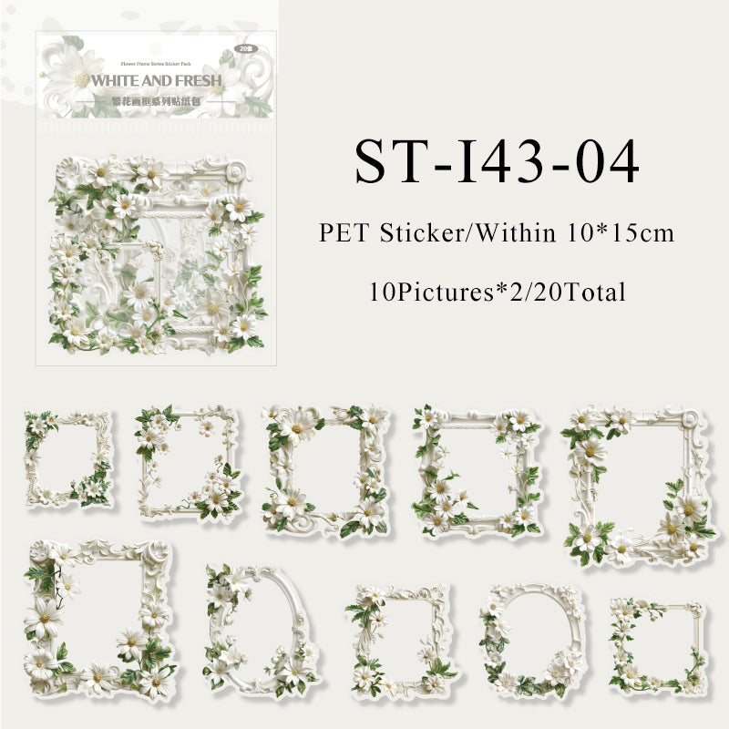 20PCS Flower frame series sticker