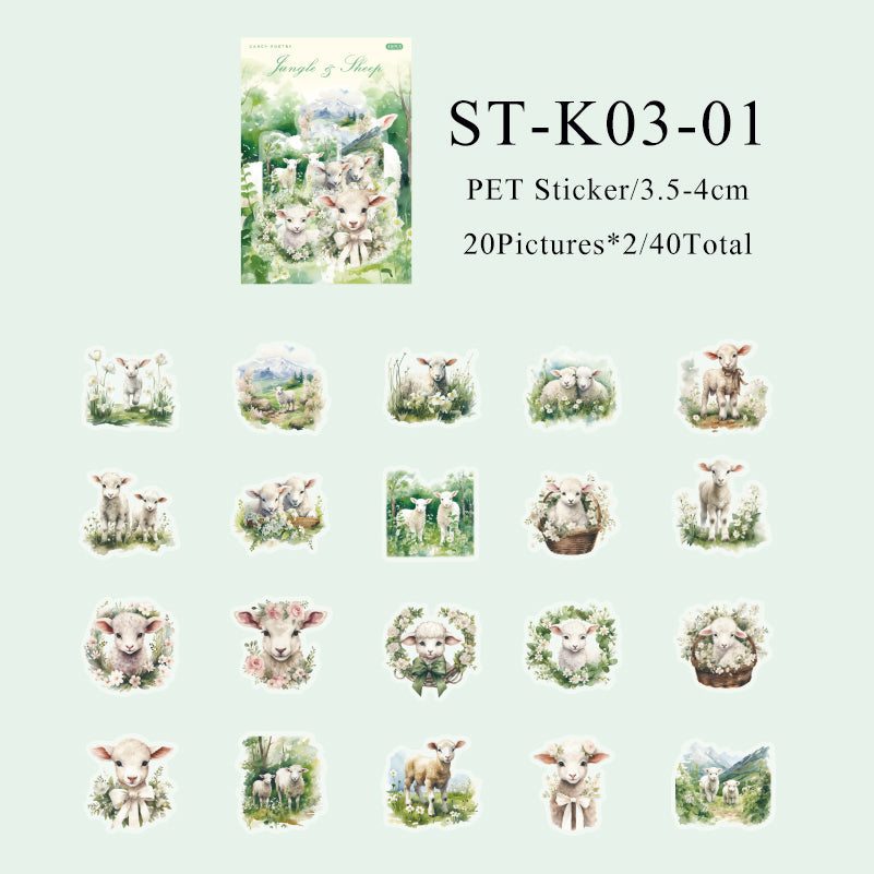 40PCS Forest pasture series sticker