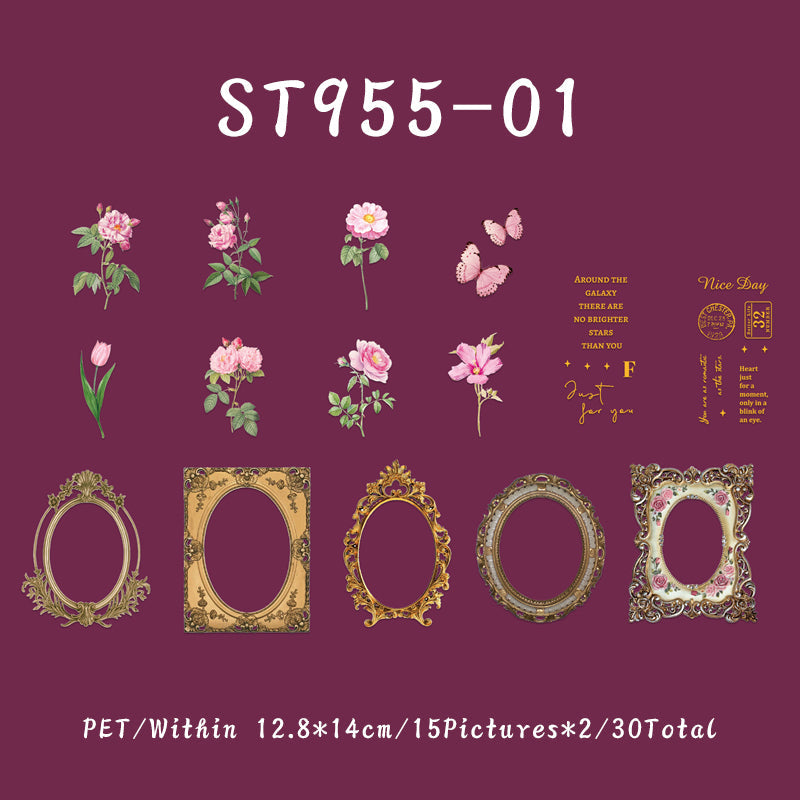 30PCS Flower frame dream series sticker