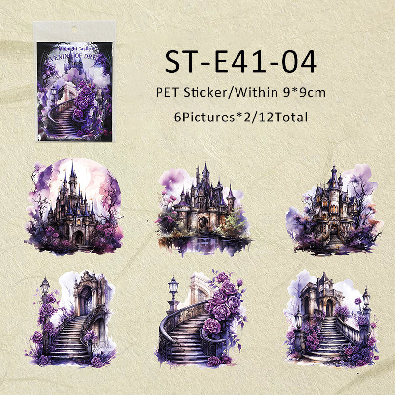 12PCS Midnight Castle Series sticker