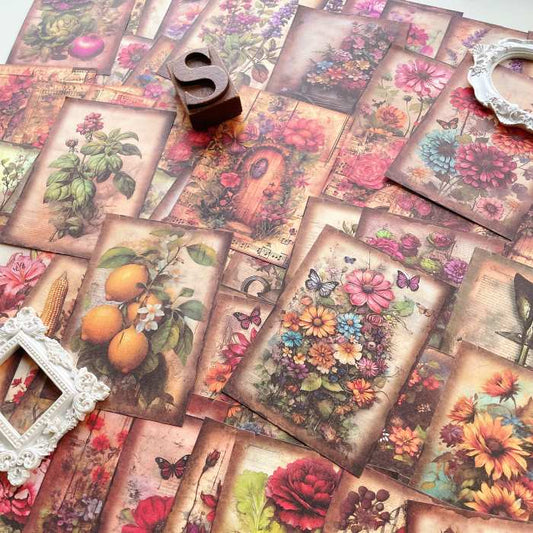 Secret Garden Tales Collage Paper 60PCS