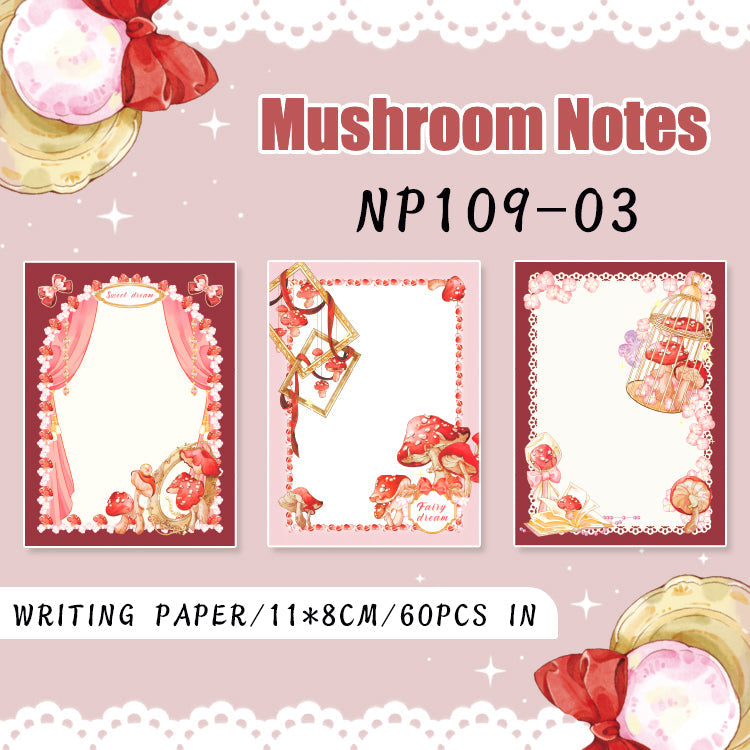 60PCS Mushroom Notes Series note paper