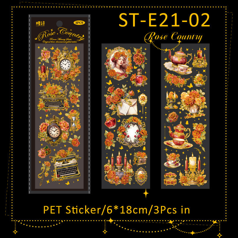 3PCS Rococo Memory series sticker