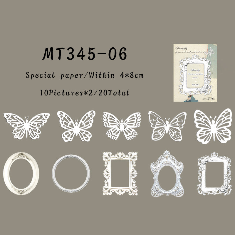 20PCS Butterfly Dream series material paper