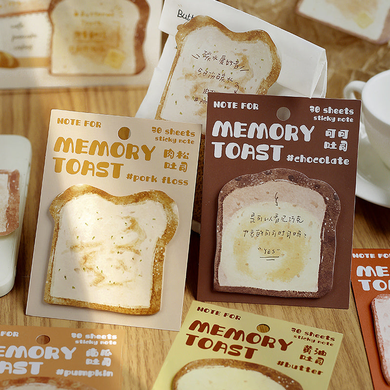 30PCS Memory bread series note paper