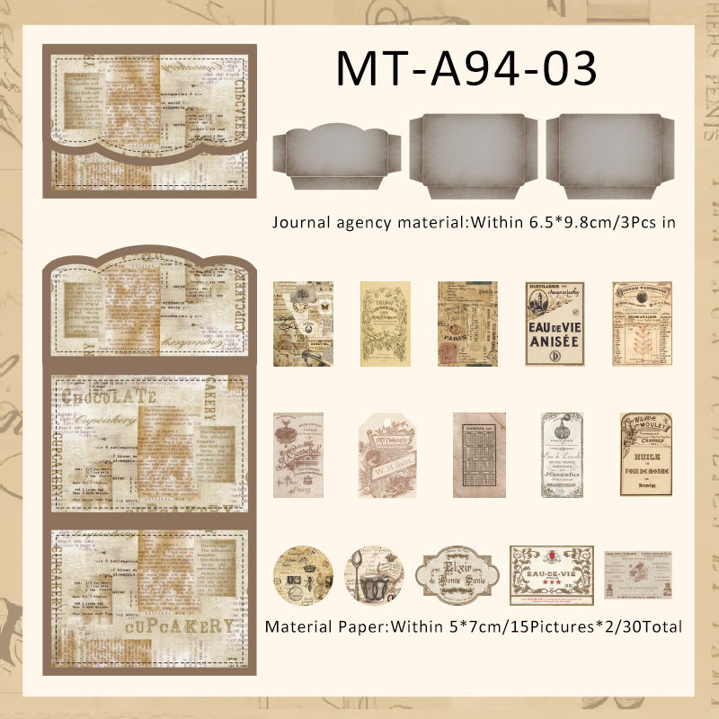 30PCS The faith of the maiden series material paper set