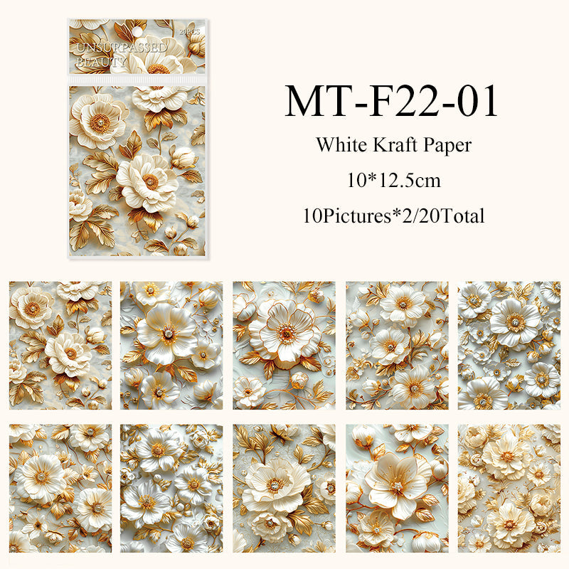 20PCS Cocoa style series material paper