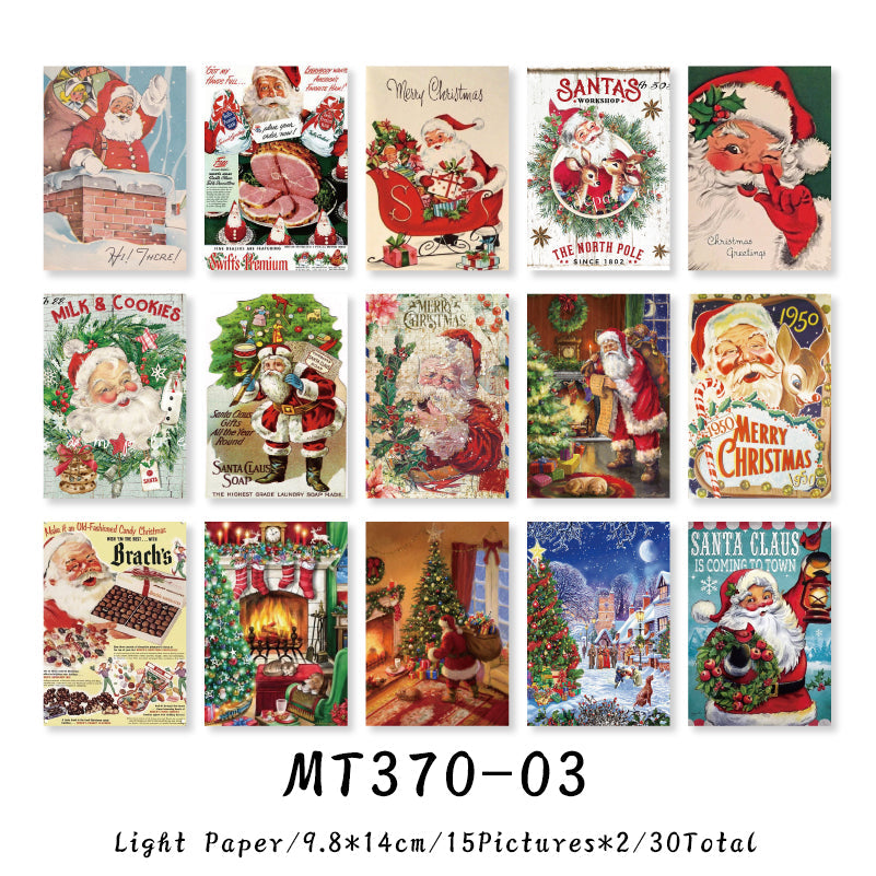 30PCS Christmas album series material paper