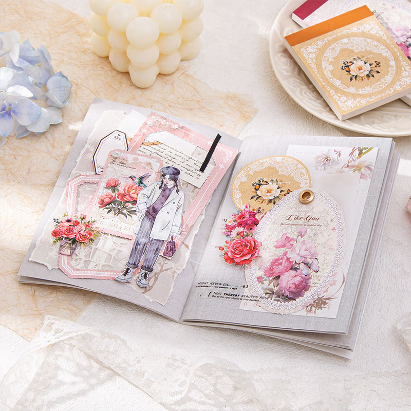 30PCS Flower morning moonlight series note paper