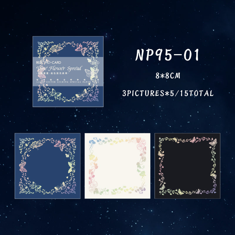 15PCS Night streamer series note paper