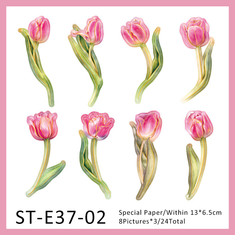 24PCS My bouquet collection series material paper