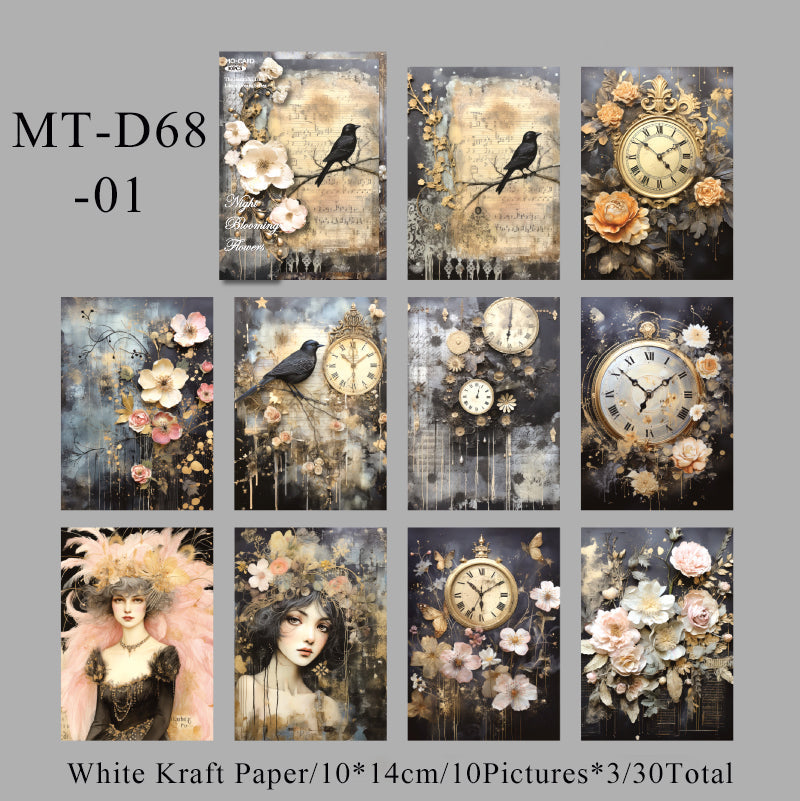 30PCS The beautiful time like a dream series material paper