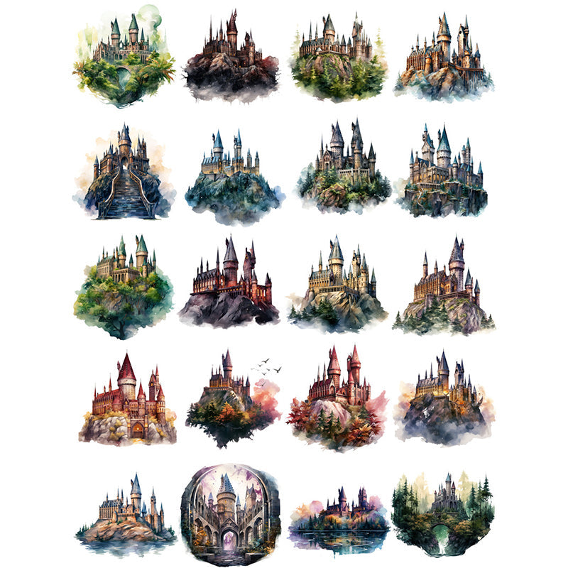 20PCS Vintage castle sticker