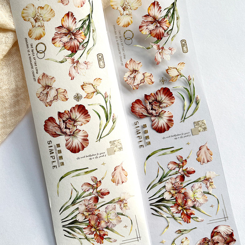 6cm*150cm Iris Gracefully dance Washi/PET Tape