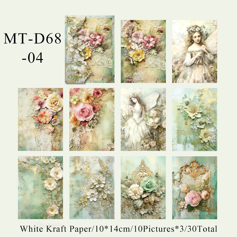 30PCS The beautiful time like a dream series material paper