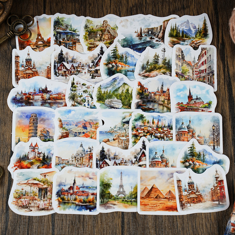 30PCS The world is so big series sticker