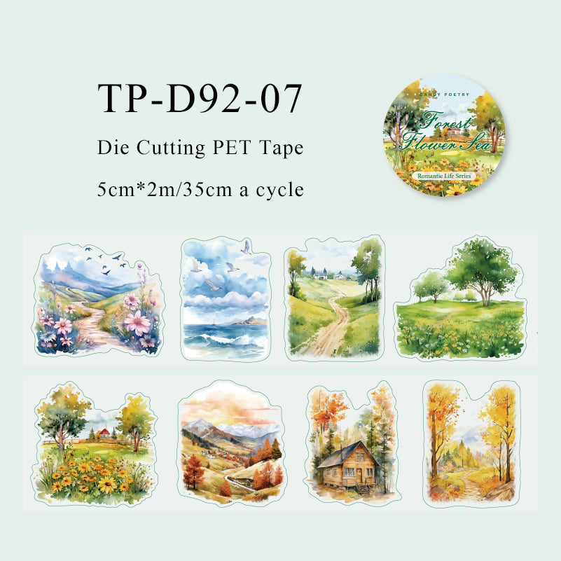 Romantic Life Series Die Cutting PET Tape