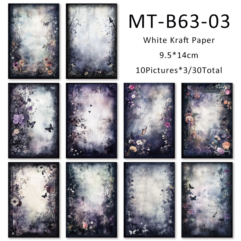 30PCS Dreamland series material paper