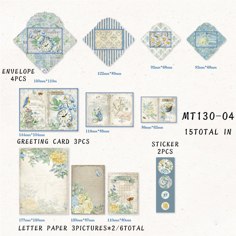 15PCS The Epistolary series material paper