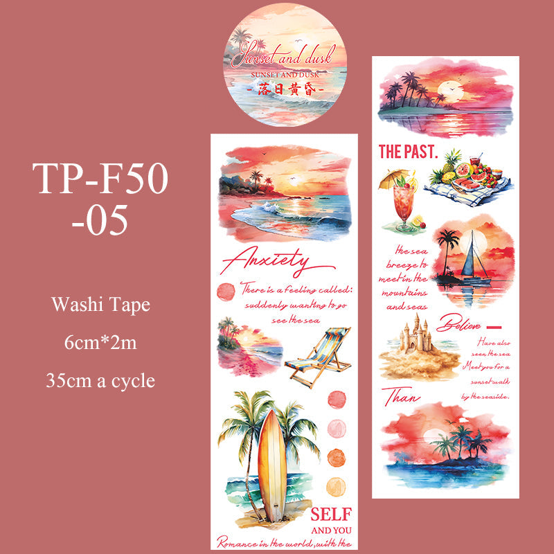 Sea breeze blowing over the ear series Washi Tape