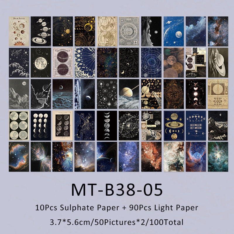 100Sheets Vintage memory book series material paper