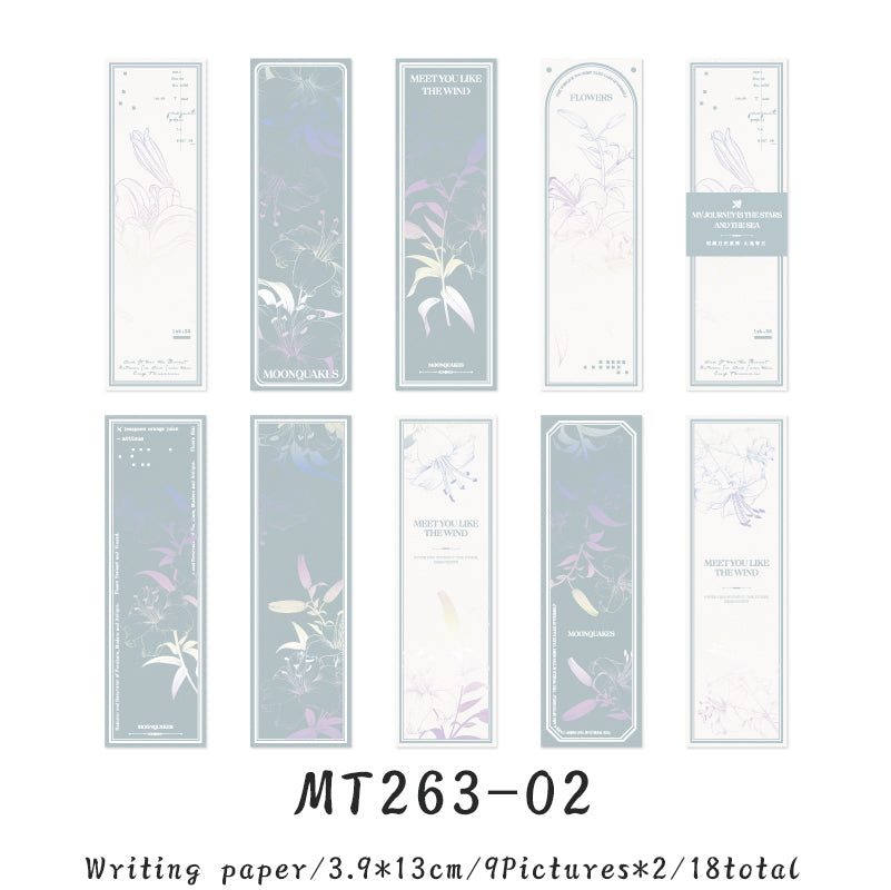 18PCS Time Moonlight series bookmark