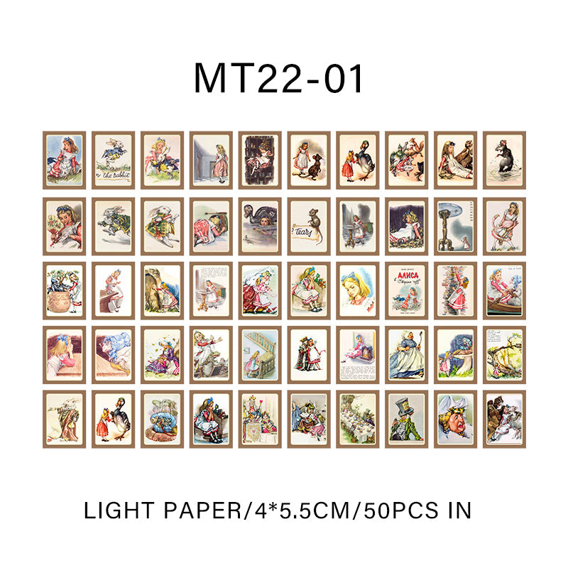 50PCS Fairytale Town Series material paper