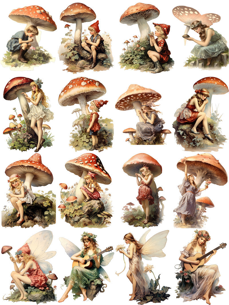 16PCS Flower Fairy sticker