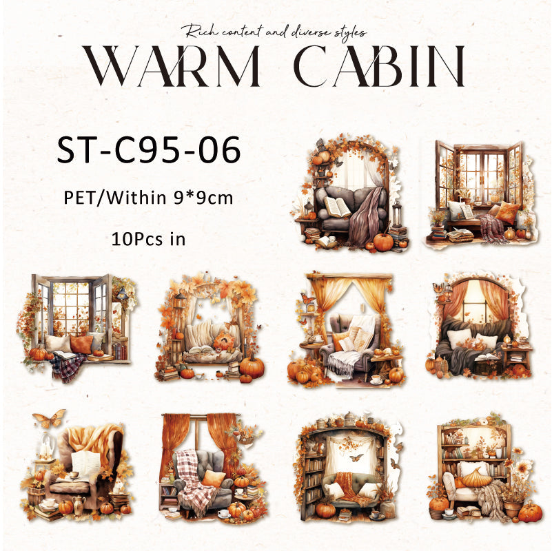 10PCS Warm House Series sticker