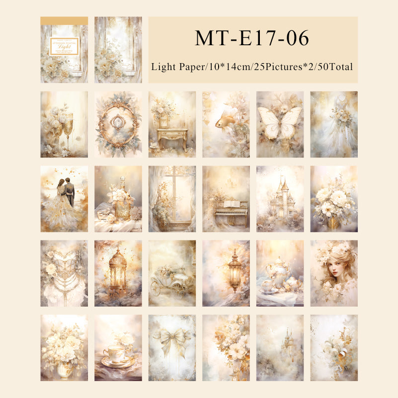 50PCS Fantasy Baroque series material paper