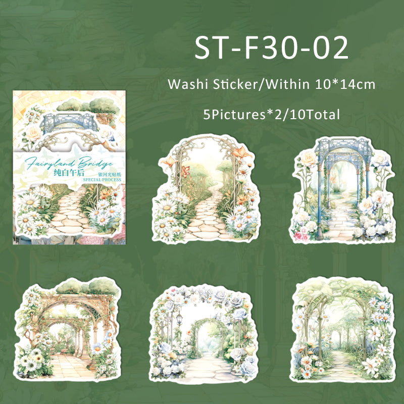 10PCS Fairyland Bridge series sticker