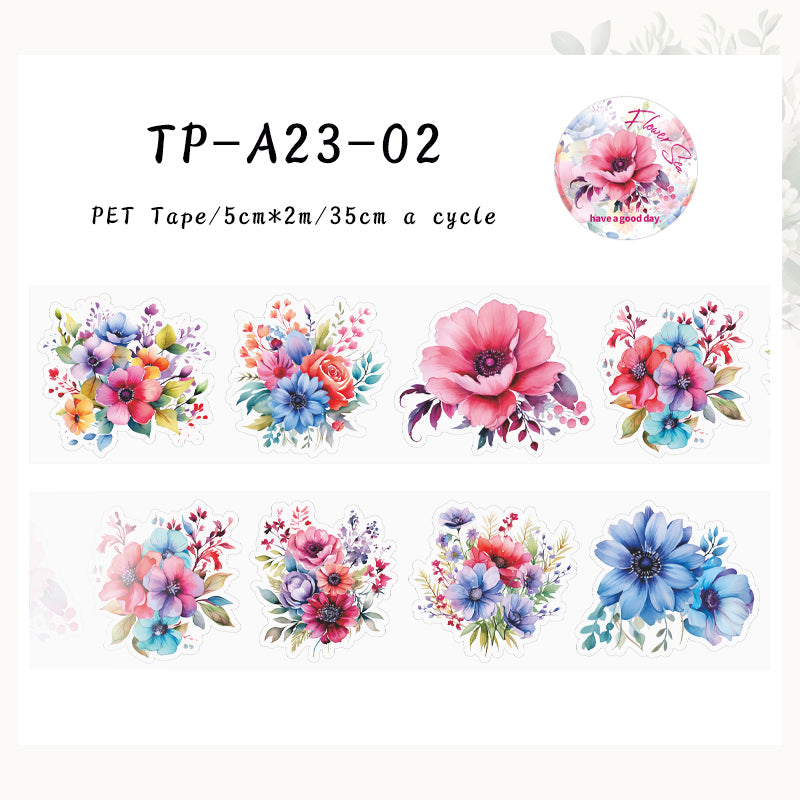 Meet the Sea of Flowers series Die Cutting PET Tape