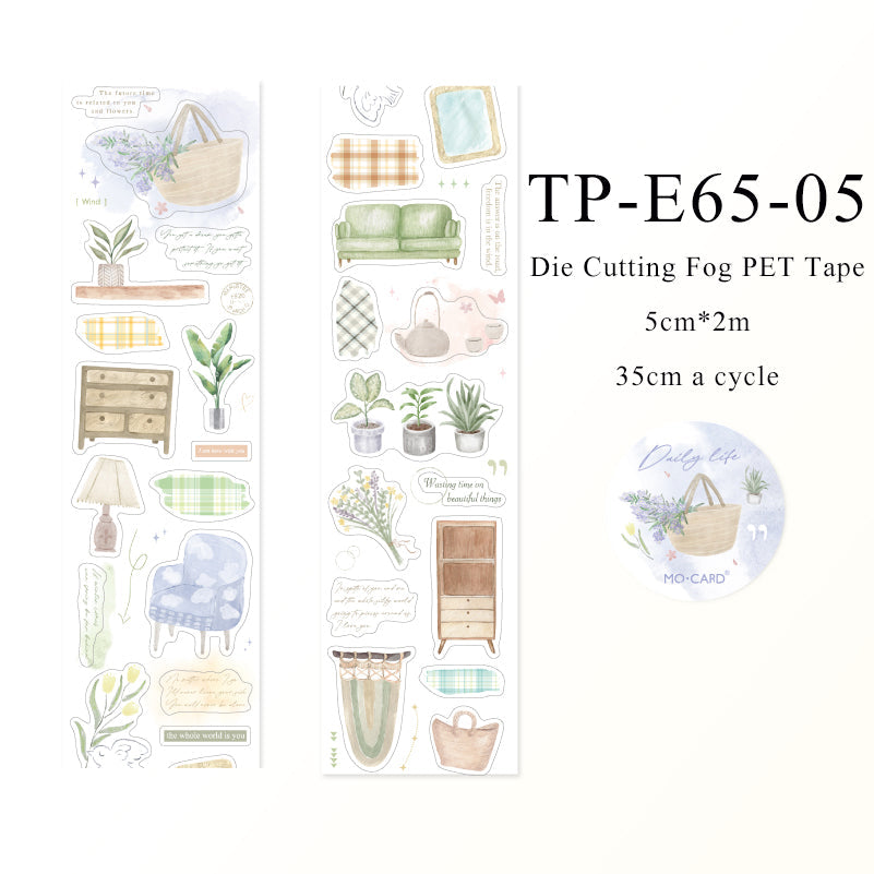 Happy Days Series Die Cutting Fog PET Tape