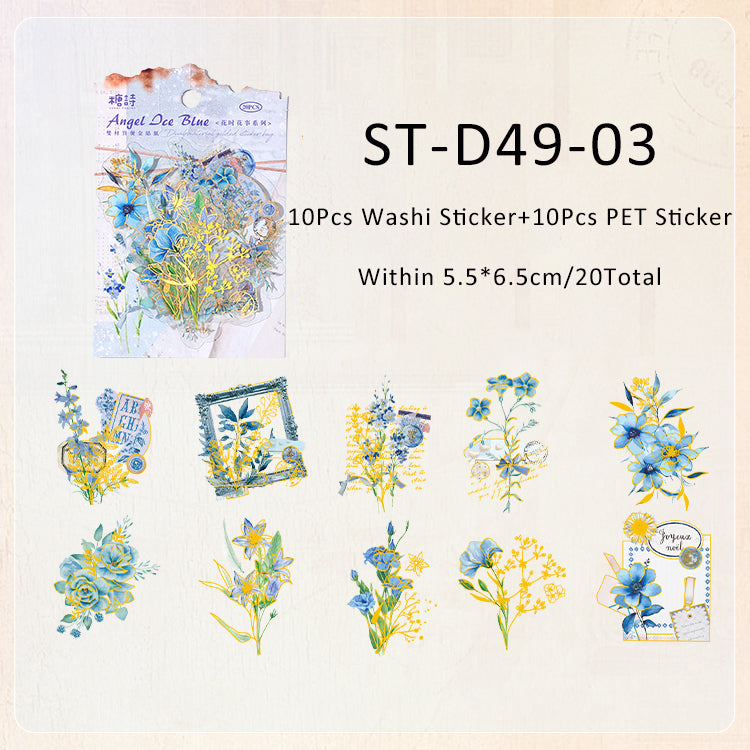 20PCS Time flower series sticker