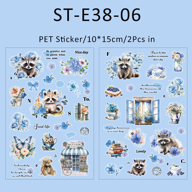 2PCS Pet Garden series sticker