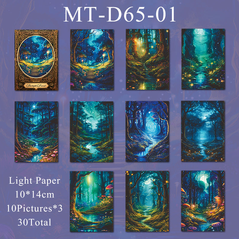 30PCS The Starlight Forest series material paper