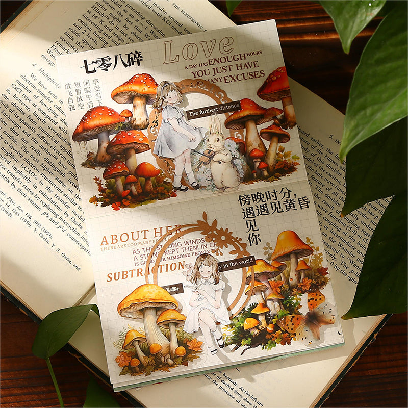 30PCS Mushroom in bottle series sticker