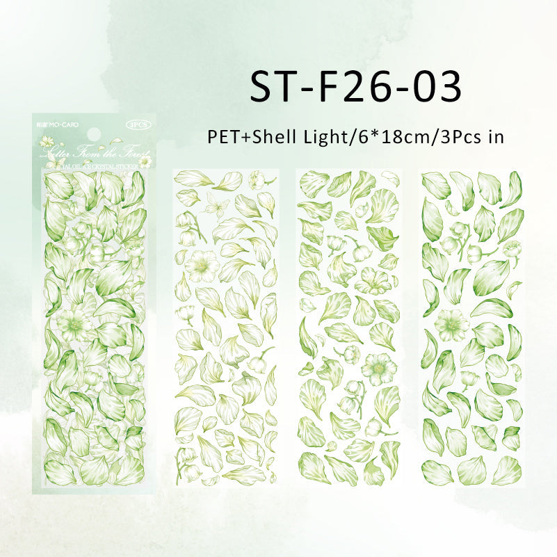 3PCS Petal Fifi series sticker