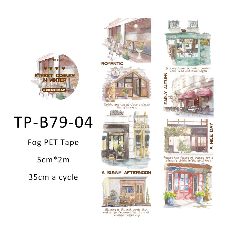 Coffee shops on the corner series fog PET Tape