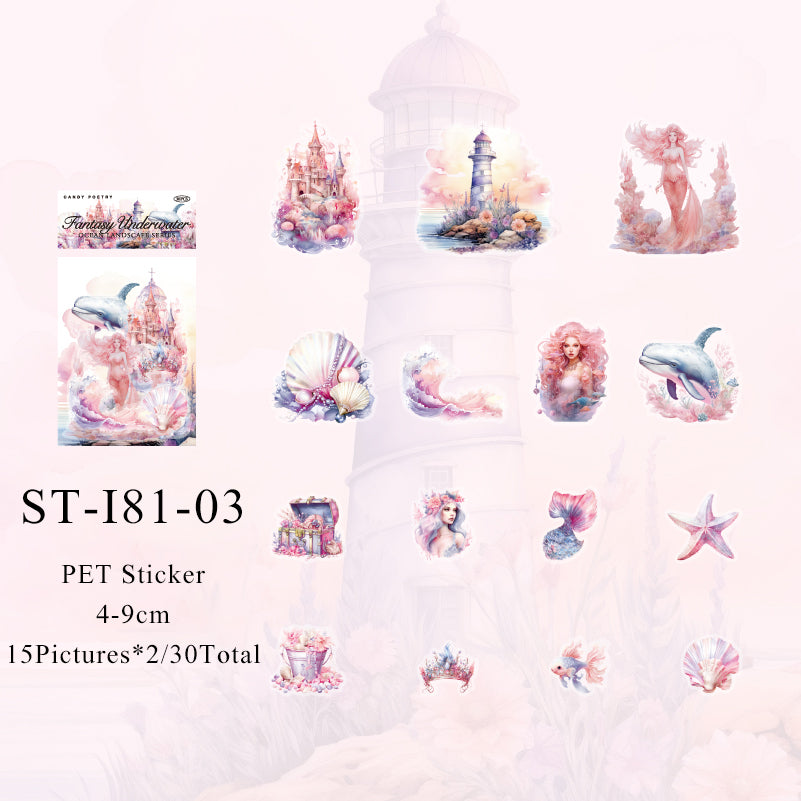 30PCS Ocean landscape Series sticker