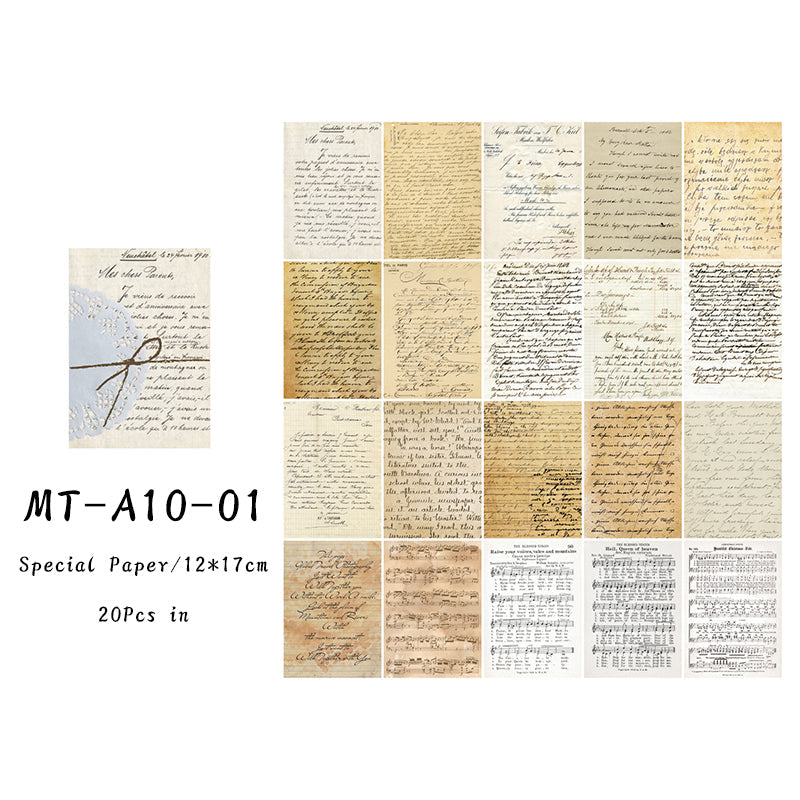 20PCS Magic Manuscript Series material paper