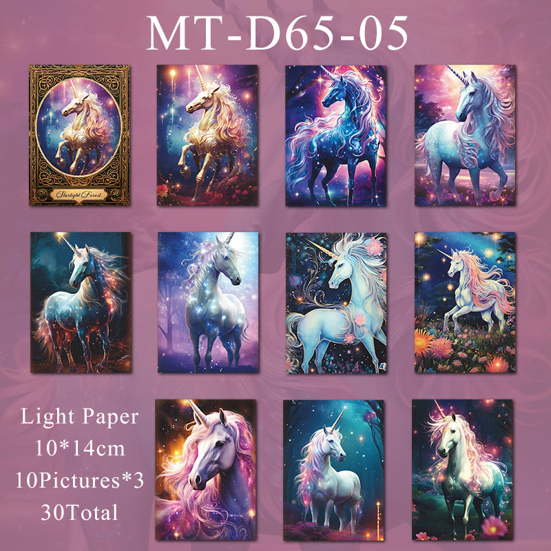 30PCS The Starlight Forest series material paper